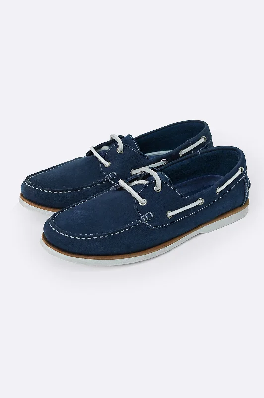 TUMBLED LEATHER BOAT SHOES