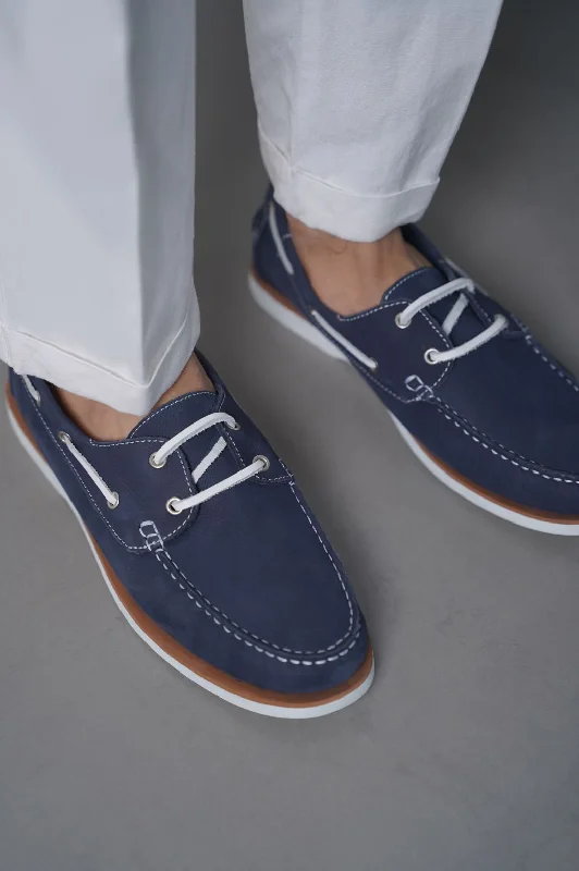 TUMBLED LEATHER BOAT SHOES