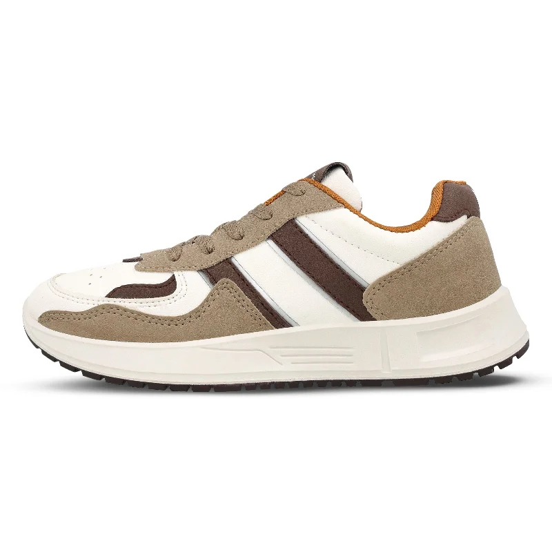 Walkaroo Mens Casual Shoes - WY3340 White Tan