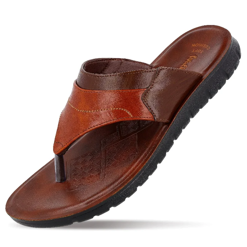 Walkaroo Men Sandals  - WG5069 Tan