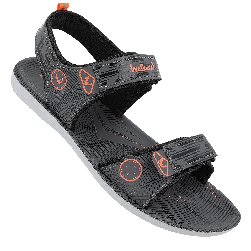 Walkaroo Men Strappy Floater Sandals  - WG5754 Grey