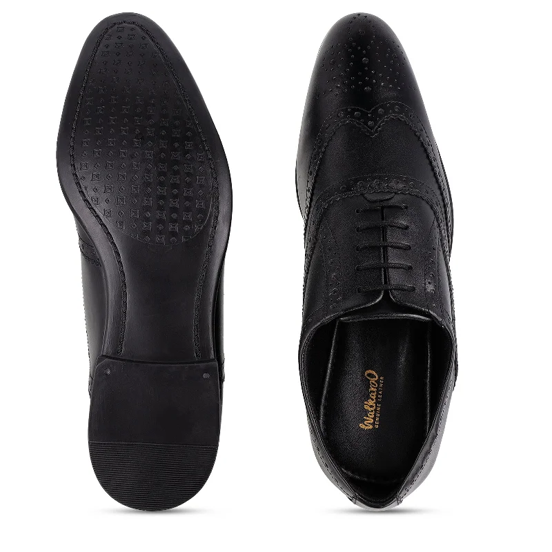 Walkaroo  Leather Men formals Shoes - WF6055 Black