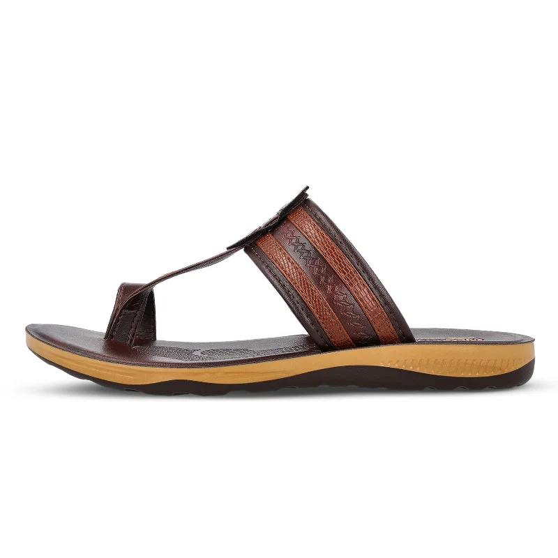 WALKAROO+ MEN SANDALS - WE1343 BROWN