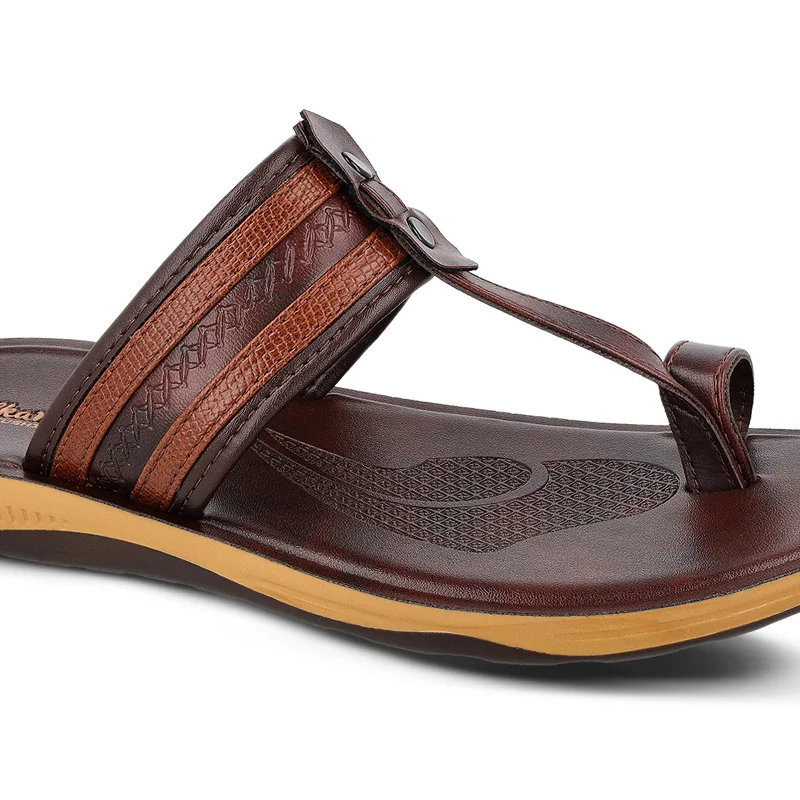 WALKAROO+ MEN SANDALS - WE1343 BROWN