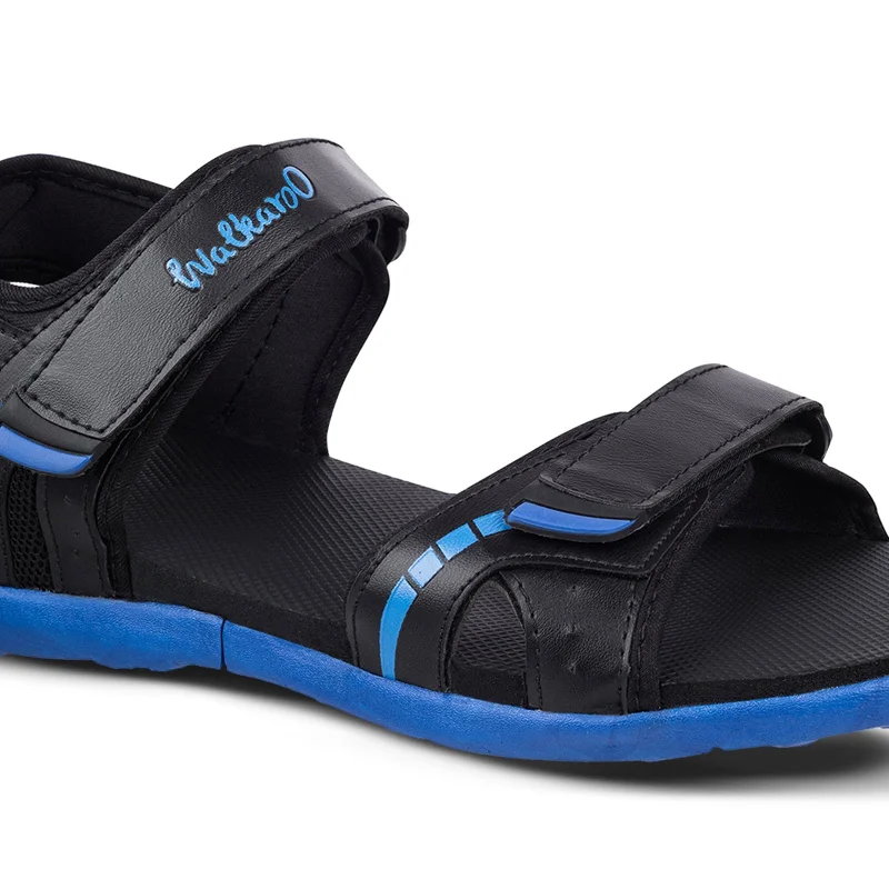 Walkaroo Mens Sandals  - WC4372 Black Blue