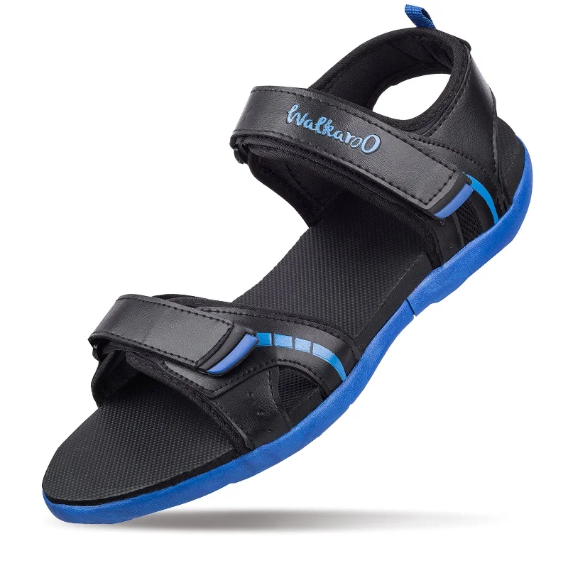 Walkaroo Mens Sandals  - WC4372 Black Blue