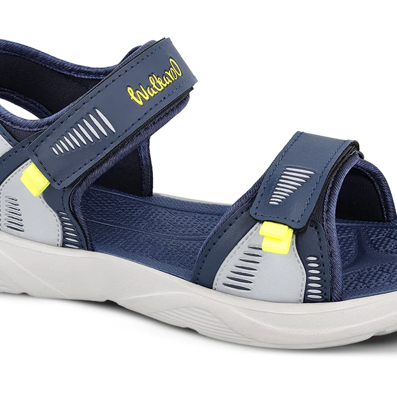 Walkaroo Mens Sandals  - WC4375 Navy Blue Grey