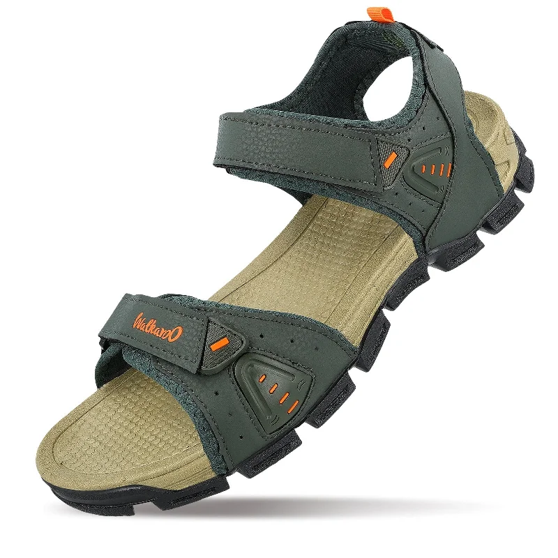 Walkaroo Men Sandals  - WC4405 Olive Green