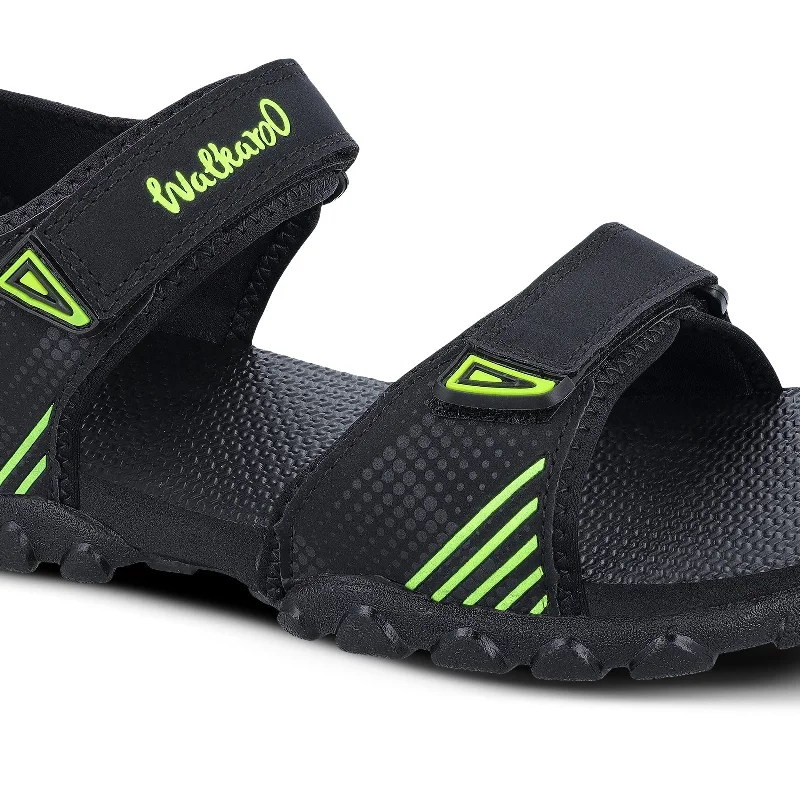 Walkaroo Men Sandals  - WC4431 Black Green