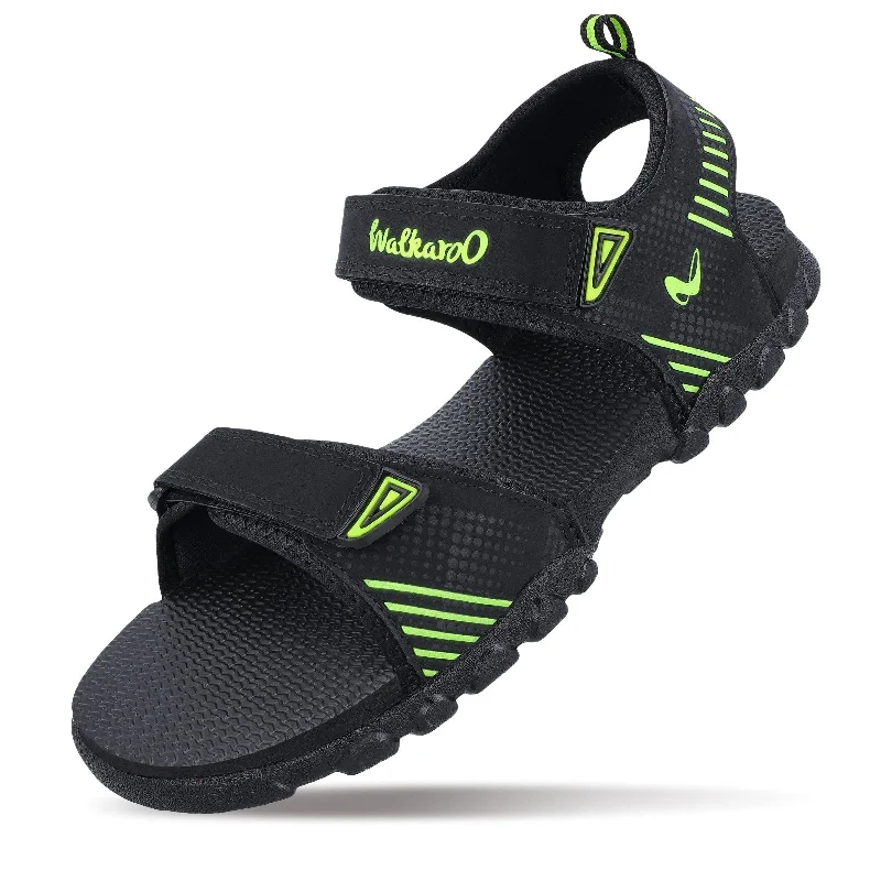 Walkaroo Men Sandals  - WC4431 Black Green